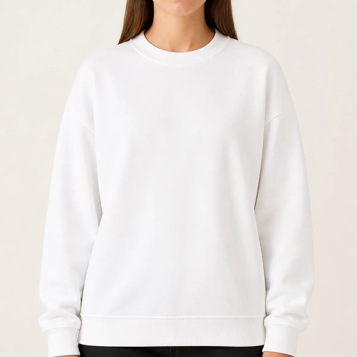 Wholesale plain crewneck sweater sample for bulk production