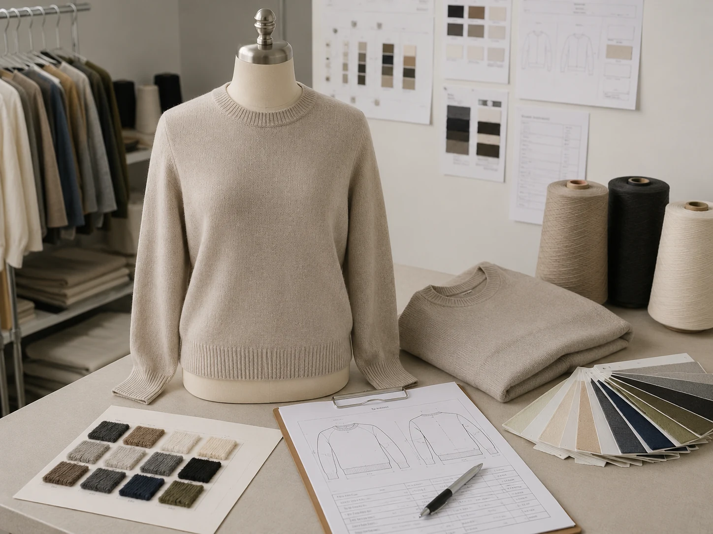 First order custom jumper sample development