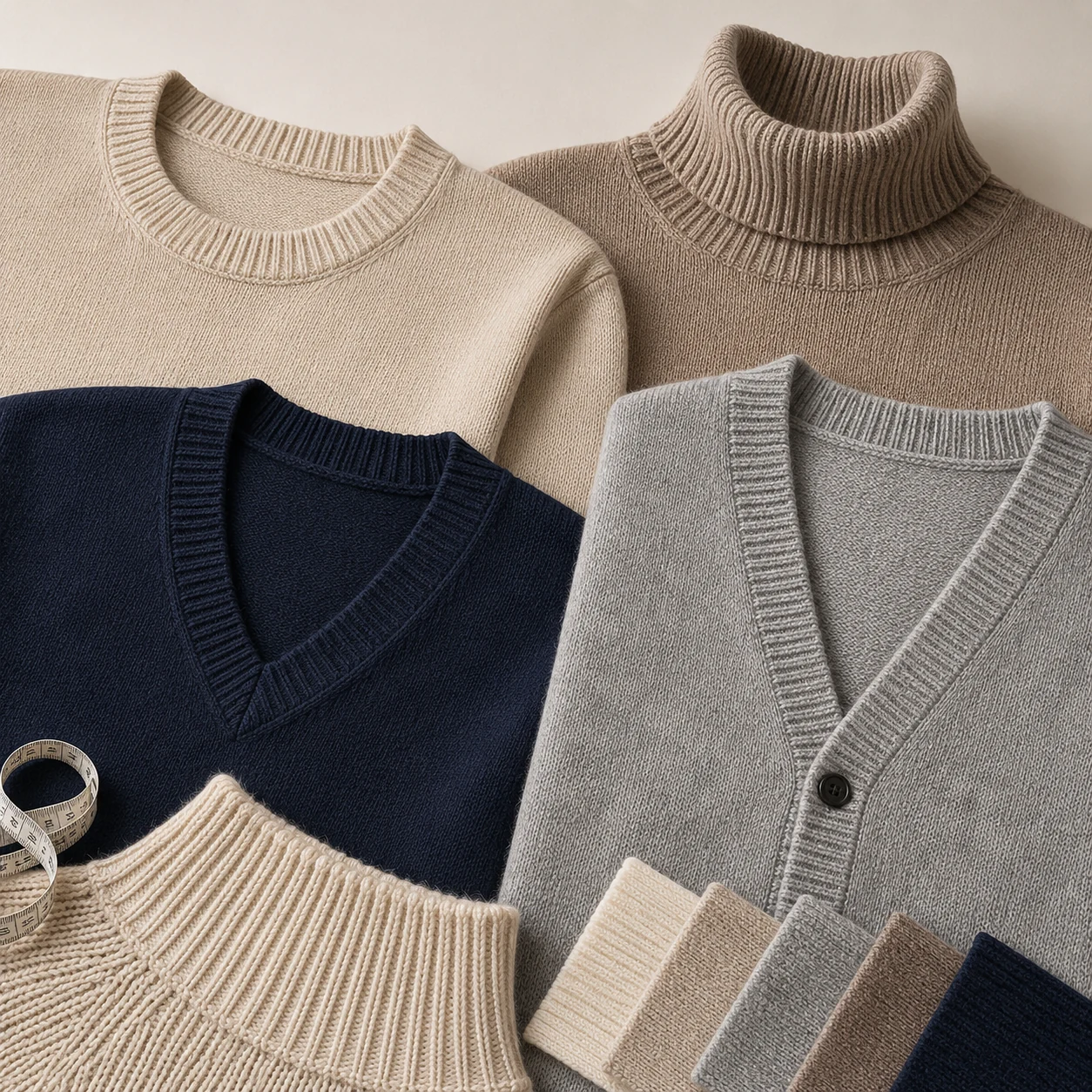 Neckline and knit structure