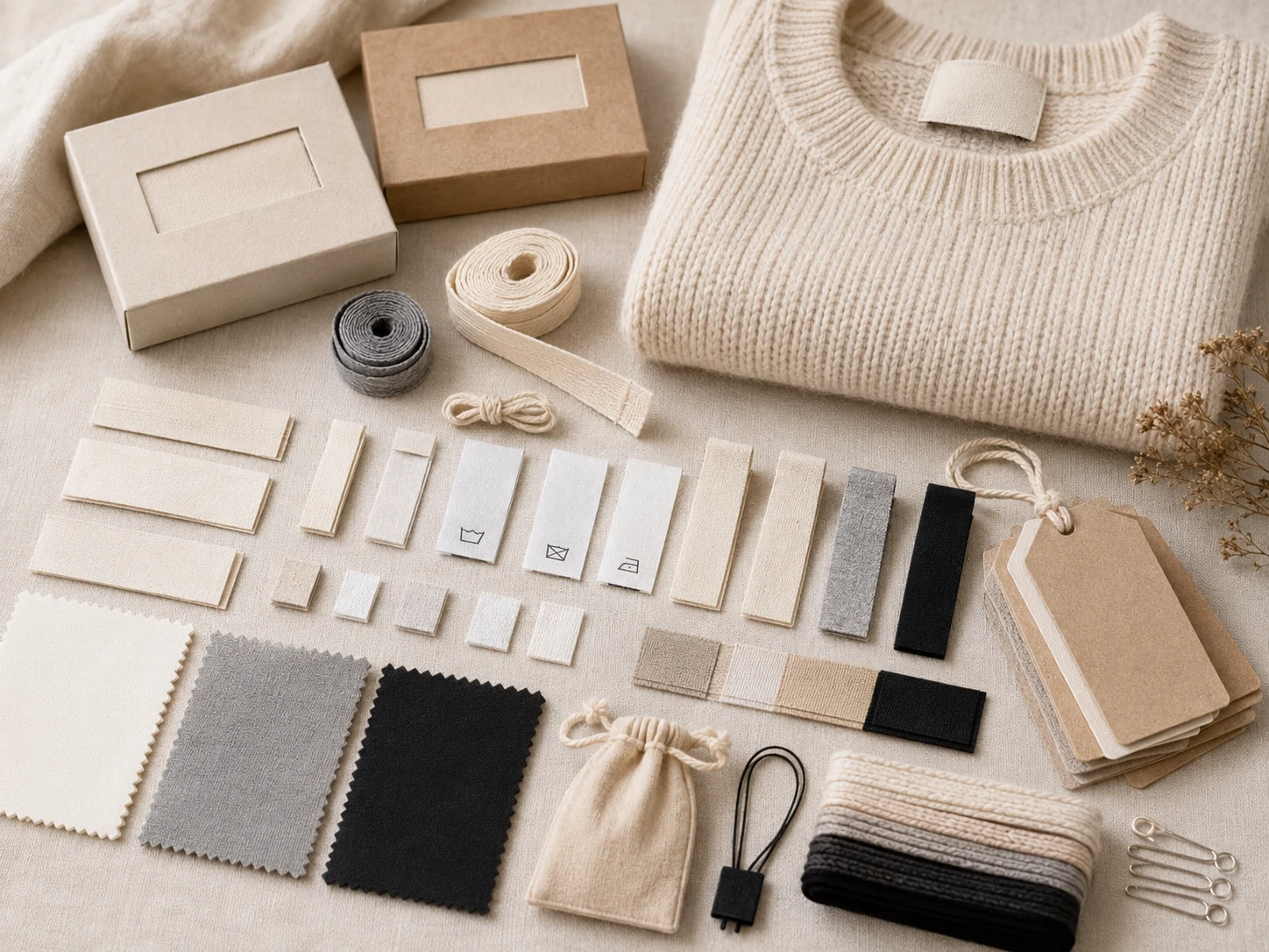 Matching private label components for knitwear sets