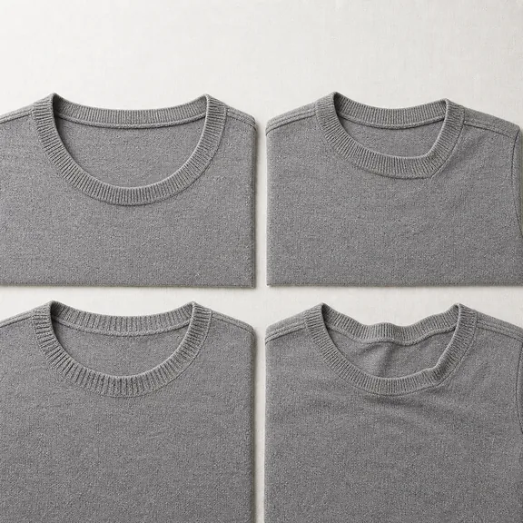 Crewneck sweater neckline structural review