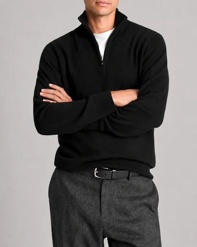 Men's Cashmere Quarter Zip Sweater
