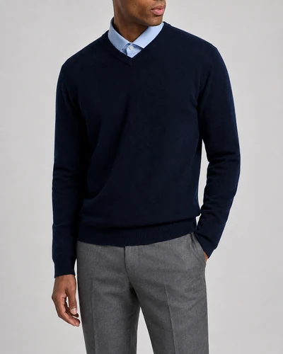 Men's Cashmere V Neck Sweater