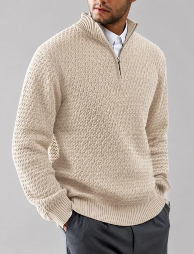 Custom Men's Quarter-Zip Sweaters