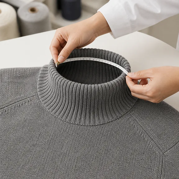 Turtleneck sweater neck circumference measurement