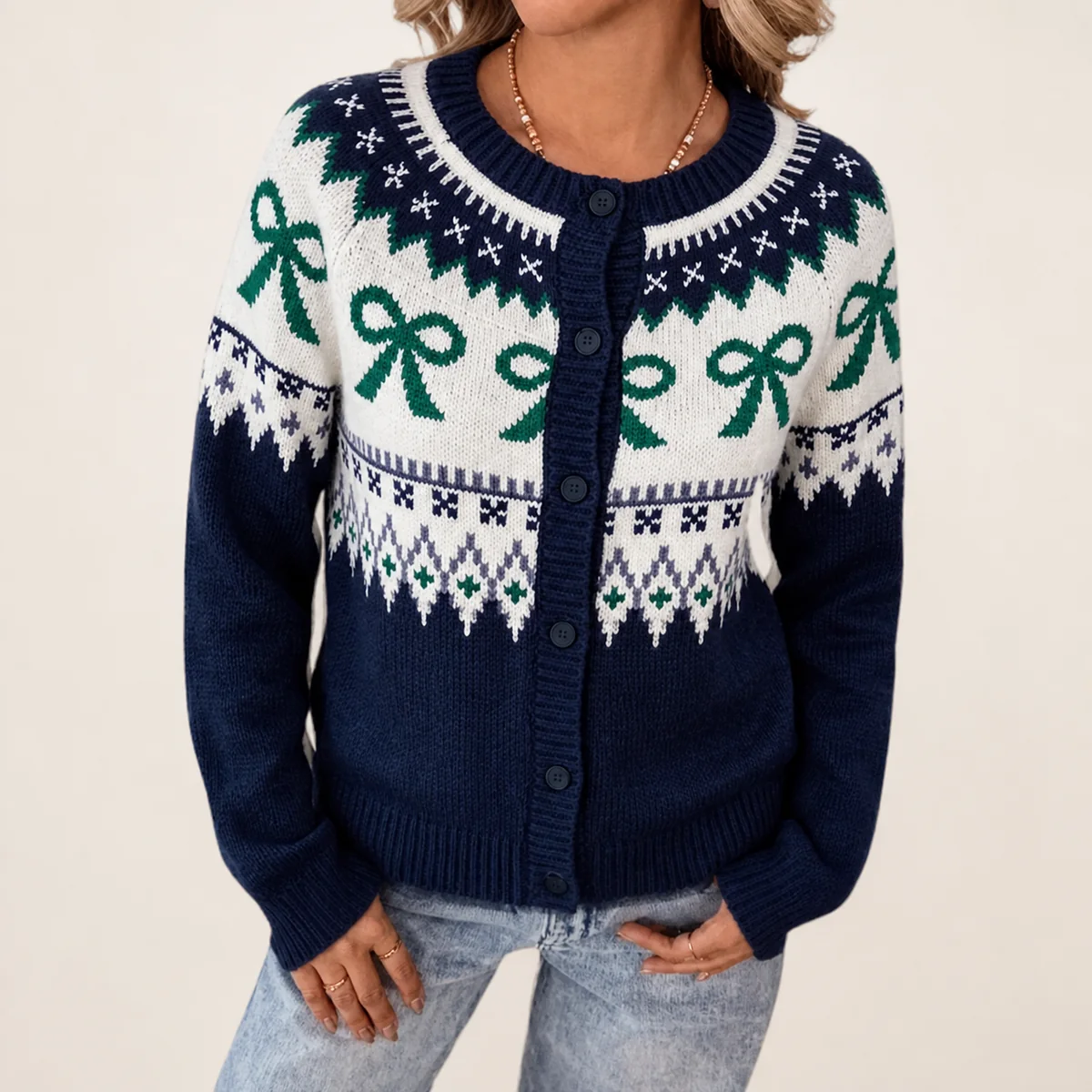 Christmas cardigan for private label seasonal collection