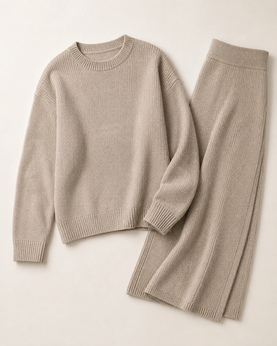 Approved matching knitwear set before bulk production