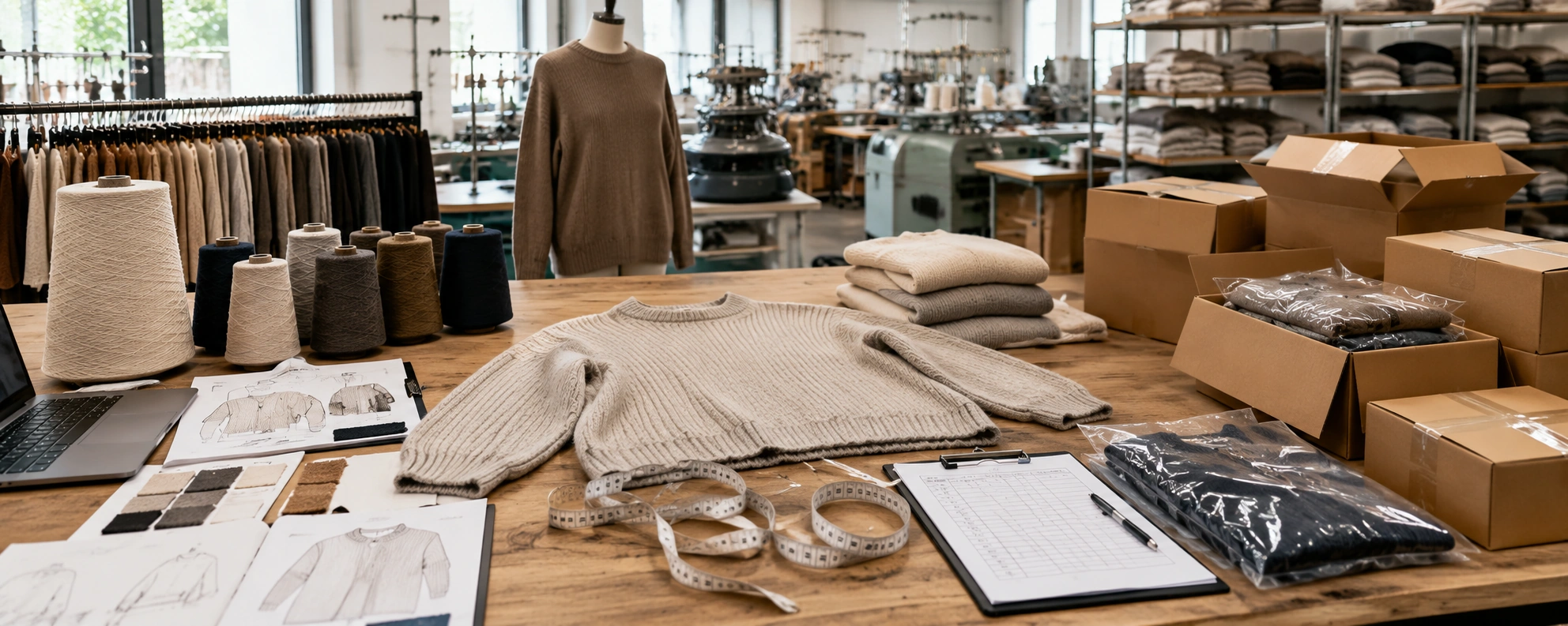 Sweater manufacturing process timeline