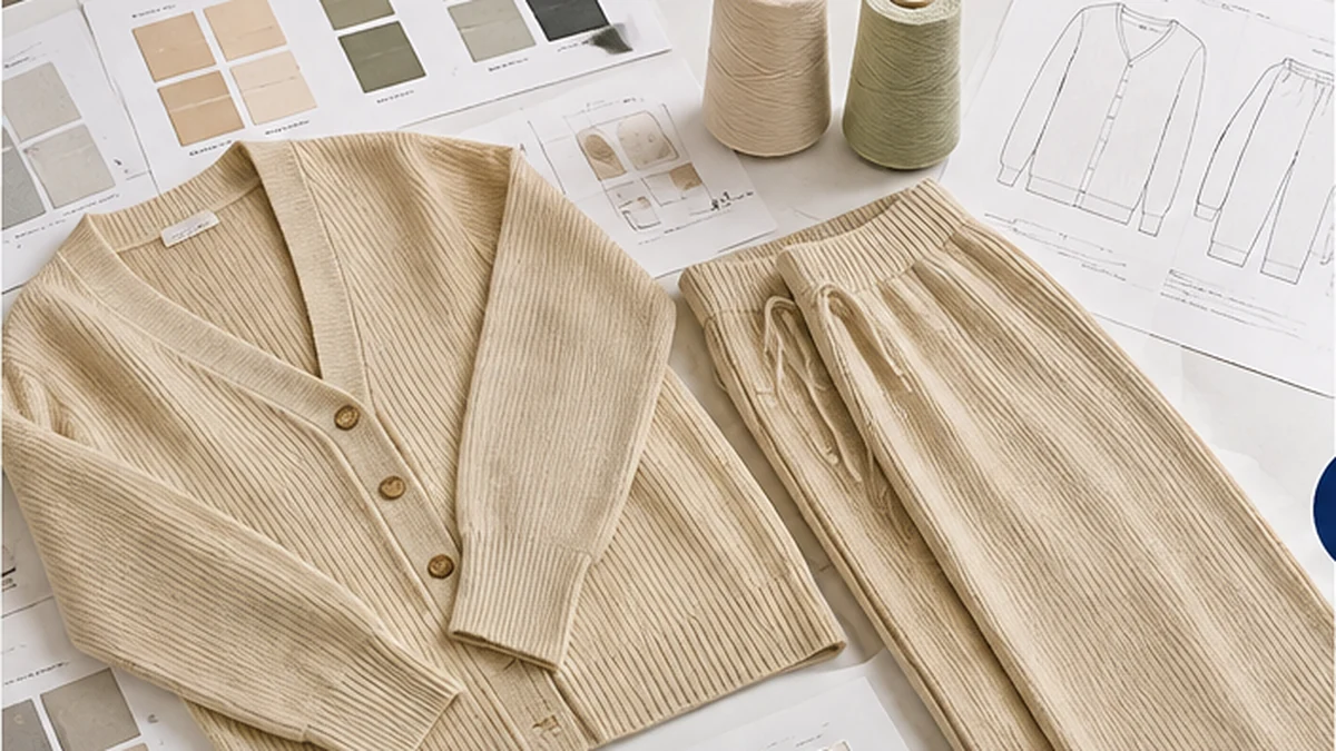 Knitwear set measurement comparison before and after finishing