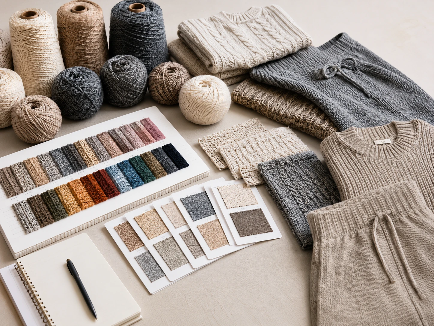 Set-level yarn and color review