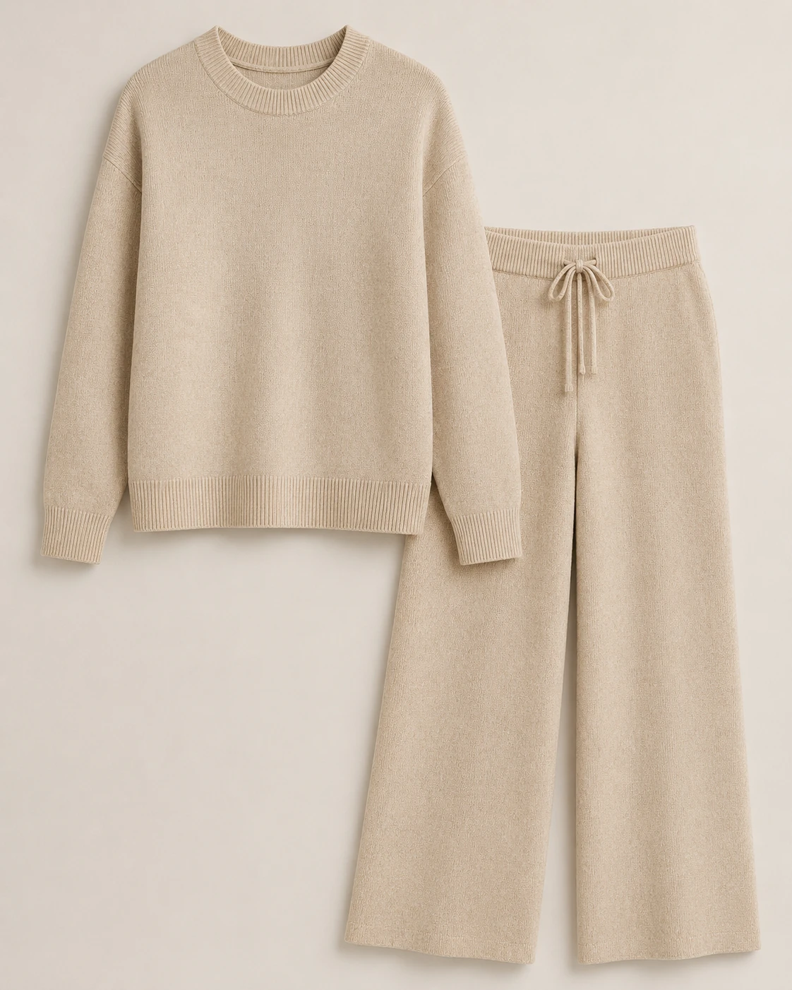 Wholesale sweater and knit pants set for custom bulk production