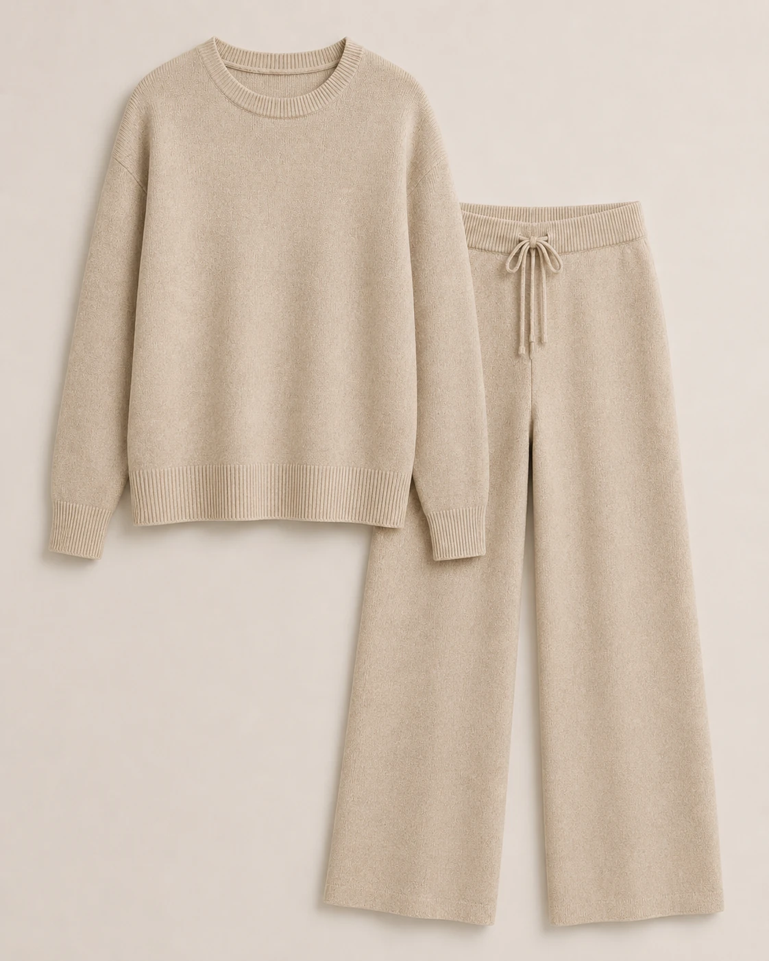 Two-piece knit set sample for bulk production