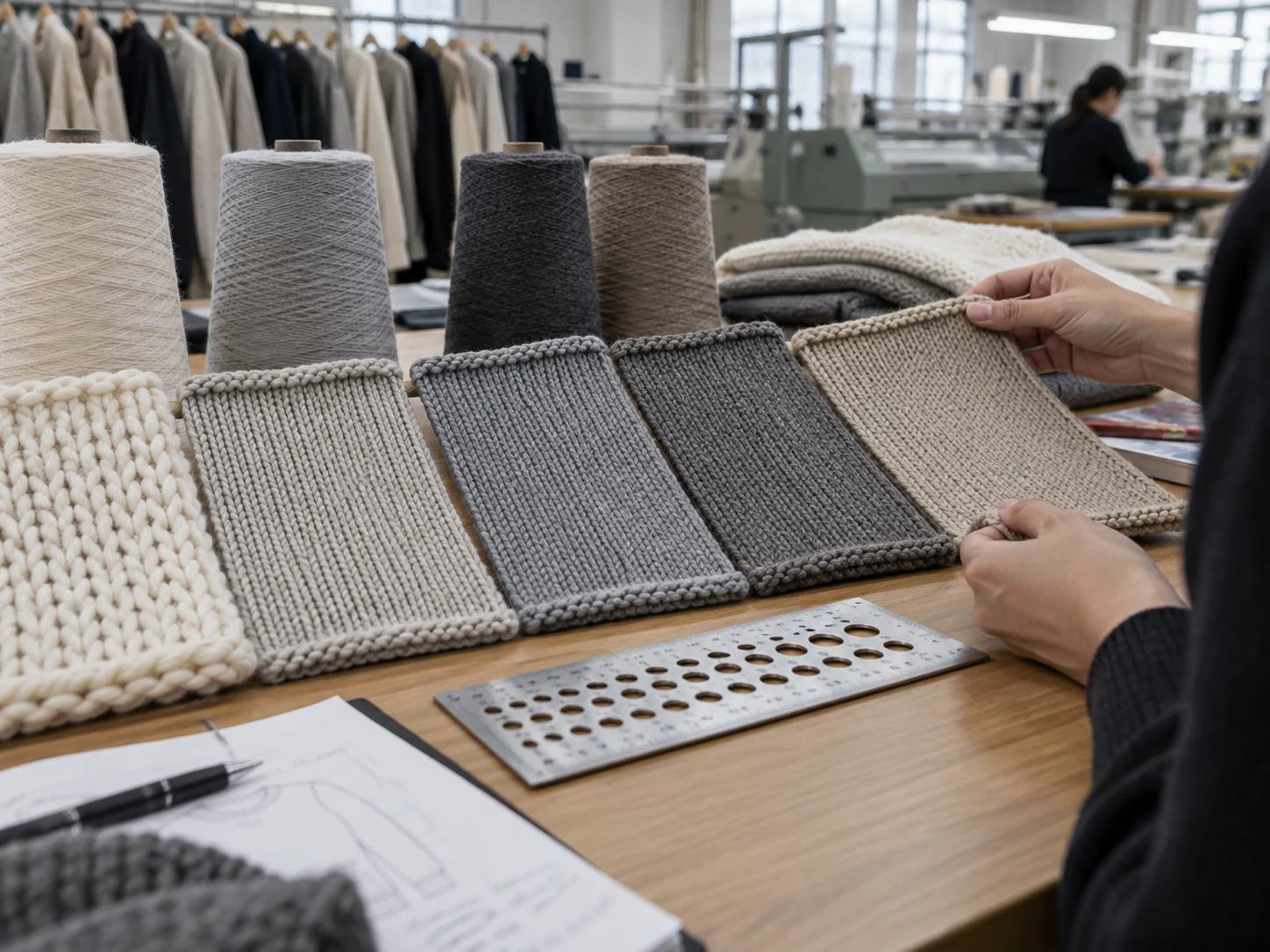 Knitwear gauge control