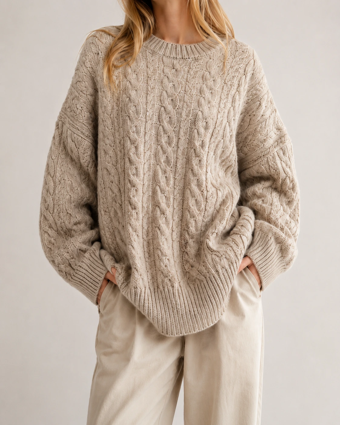 Oversized Cable Knit Sweaters Manufacturing